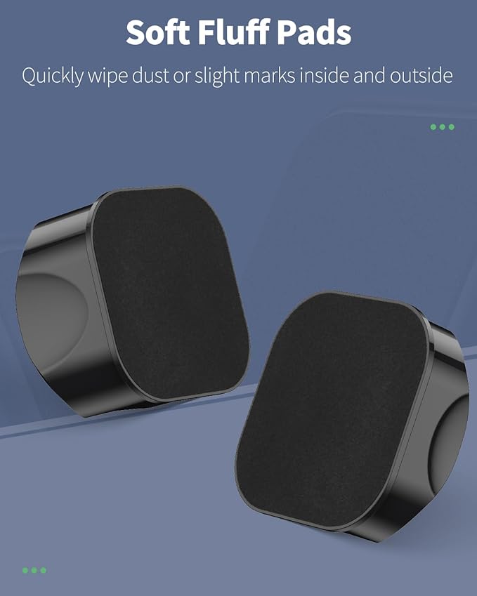 Pawfly Aquarium Magnetic Brush Fish Tank Cleaner for Acrylic & Plastic Aquariums 1.8 Inch Mini Soft Fluff Scrubber Pads Floating Dust Cleaning Tool for 4/5 Inch Thick Fish Tank up to 30 Gallons Pawfly