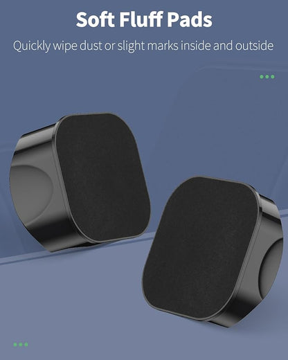 Pawfly Aquarium Magnetic Brush Fish Tank Cleaner for Acrylic & Plastic Aquariums 1.8 Inch Mini Soft Fluff Scrubber Pads Floating Dust Cleaning Tool for 4/5 Inch Thick Fish Tank up to 30 Gallons Pawfly