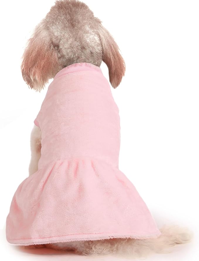 FabriCastle Dog Dress Sweater, Pack of 3, Dog Clothes, Dog Coat, Dog Jacket for Small or Medium Dogs Girl, Ultra Soft and Warm Cat Pet Sweaters (Pink,Violet,Rosepink, X-Small) - PAWPICO