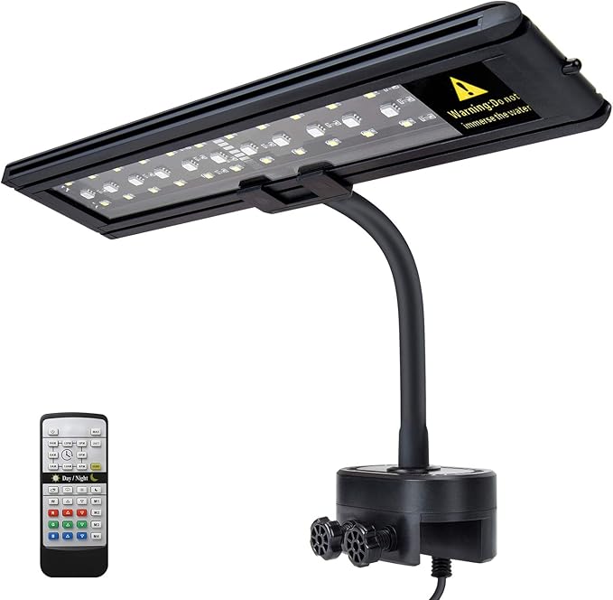 IREENUO Aquarium LED Light, Full Spectrum Fish Tank Clip on Light with Remote, Color Changing Lighting for Reef Coral Aquatic Plants and Fish Keeping (10W（11.8inch）) SpeciallyforyourpettoprovideavarietyofqualityproductsYearsofresearchexperienceinpetwarmcoattoprovideyourpetwiththewarmestprotectioninwinter