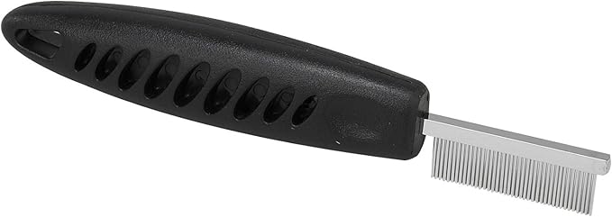 Master Grooming Tools Face & Finishing Combs — Ergonomic Combs for Grooming Dogs, 6¼", Black Master+Grooming+Tools