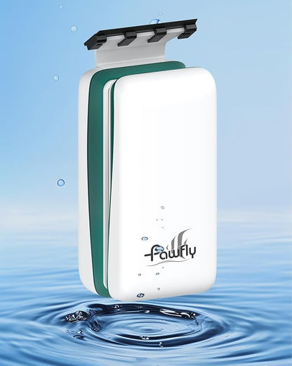 Pawfly Strong Magnetic Fish Tank Cleaner Aquarium Magnetic Glass Cleaner Brush with 2 Detachable Scrapers, Floating Scrubber Brush Cleaning Tool for 1/4-1/2 Inch Thick Glass Pawfly