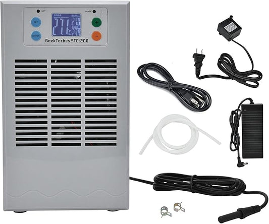 Electronic Aquarium Water Chiller Aquarium Digital Fish Cooling Heating Machine 35L 100W 100-240V Cold and Warm Water Machine for Home Plumbing Equipment(US Plug) ViaGasaFamido