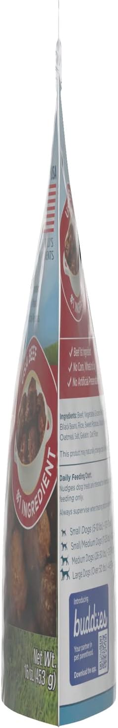 Blue Buffalo Nudges Homestyle Natural Dog Treats, Beef and Rice, 16oz Bag (Pack of 2) - PAWPICO