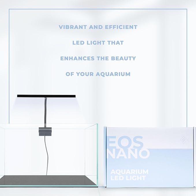 EOS LED Aquarium Light - Adjustable Aquarium Gooseneck Light - Aquarium Lights for Fish Tanks - LED Light for Nano Tank - Nano Tank Light - Full Spectrum Aquarium Light - N5 White Aqua+Worx
