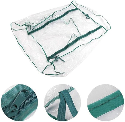 4-Tier Greenhouse Replacement Cover Clear PVC Greenhouse Replacement Cover with Roll-Up Zipper Door - 27" L x 19" W x 61" H (Cover Only) UWIOFF