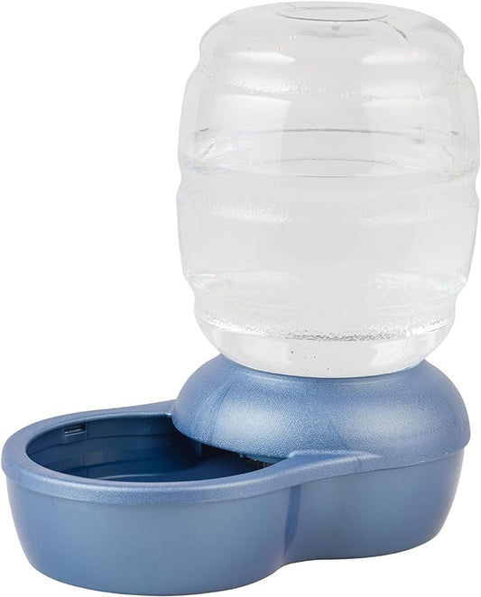 Petmate Replendish Gravity Waterer Cat and Dog Water Dispenser 0.5 GAL, Blue, Made in USA - PAWPICO