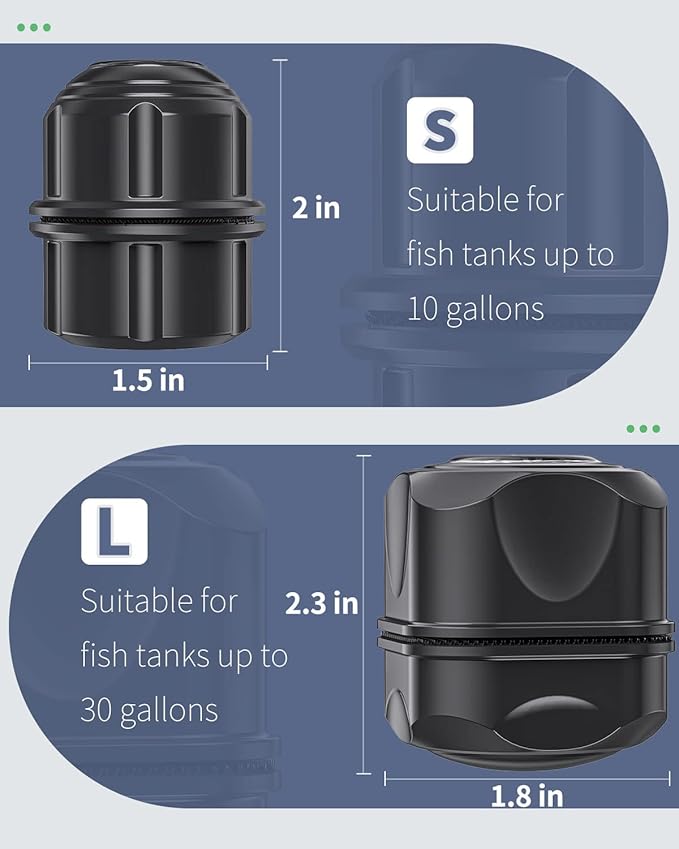Pawfly Aquarium Magnetic Brush for Glass Fish Tanks 1.8 Inch Stain Scrubber Pads Floating Cleaning Tool for 4/5 Inch Thick Fresh & Marine Aquariums up to 30 Gallons (Not for Acrylic & Plastic Tanks) Pawfly