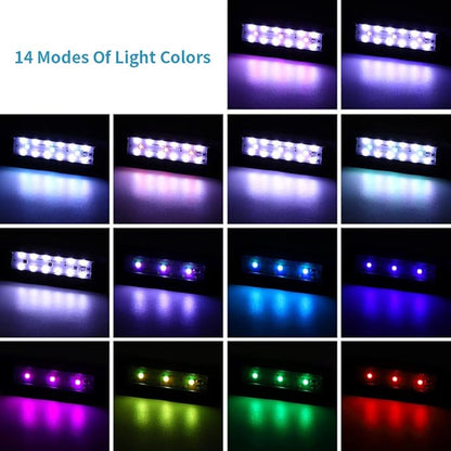 Clip On Aquarium Lights, Aquarium Led Clip Light for Fish Tank Freshwater Fish Tank Light Adjustable Timer Brightness for Planted Tank Naiveferry