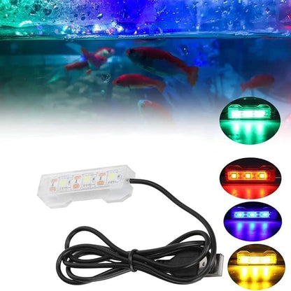 Blue Light Small Aquarium Led Light, Multicolor Led Fish Tank Light for Freshwater Plants Aquarium Accessories Jowxsx