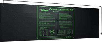 iPower 48" x 20" Waterproof Durable Seedling Heat Mat Warm Hydroponic Plant for Indoor Gardening Germination Starting, 1 Pack New iPower