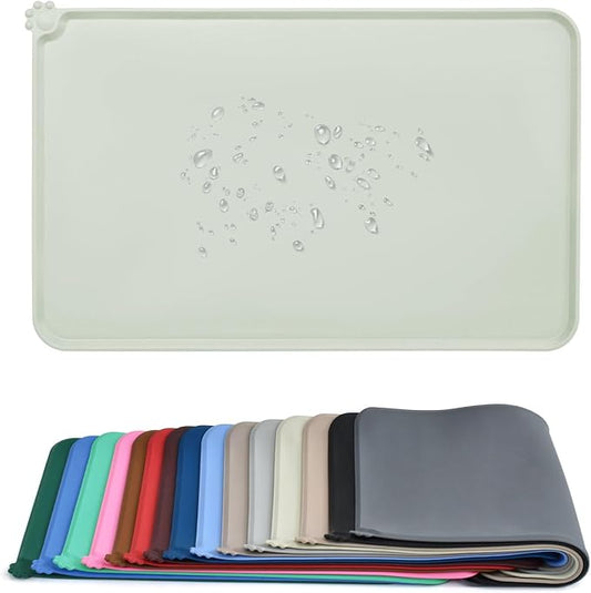 AUDWUD Silicone Waterproof Dog Cat Pet Feeding Mats,Anti Slip Pet Bowl Mats,Pet Feeding Mat - PAWPICO