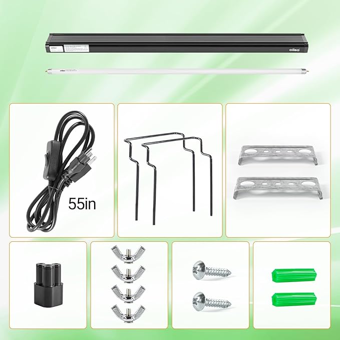 OiiBO T5 HO Reptile Light Fixture UVB Lighting Combo Kit, Reptiles Terrarium Lamp Hood Light Fixture Include UVB 5.0 Rainforest Reptile Light for Chameleon Arboreal Geckos Lizard (39W) OIIBO