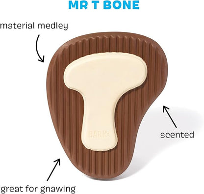 Barkbox Super Chewer Tough Dog Chew Toys for Aggressive Chewers, Dental Stimulating (T Bone - Large) - PAWPICO