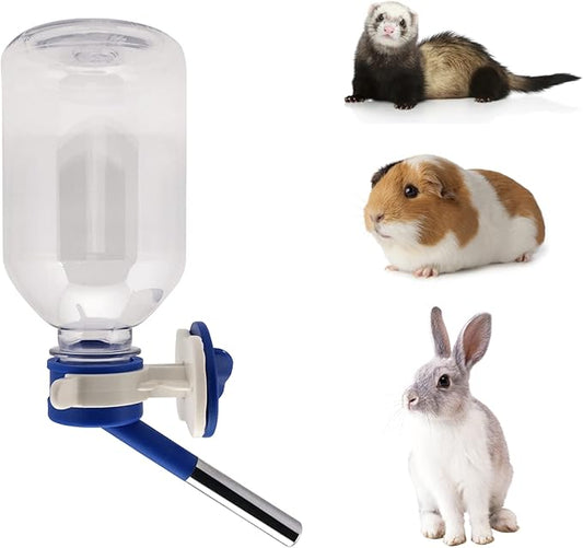 Choco Nose Patented No-Drip Water Bottle/Feeder for Guinea Pigs/Hamsters/Bunnies/Ferrets/Other Small Pets, Critters and Animals - for Cages, Crates or Wall Mount. 10.2oz. Nozzle 10mm, Blue (C128) ChocoNosePetSupplyWeLovePetsLikeYouDo