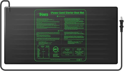iPower 48" x 20" Waterproof Durable Seedling Heat Mat with Controller Warm Hydroponic Plant for Indoor Gardening Germination Starting, 2 Pack iPower