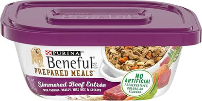 Purina Beneful Gravy Wet Dog Food, Prepared Meals Simmered Beef Entree - (8) 10 oz. Tubs - PAWPICO