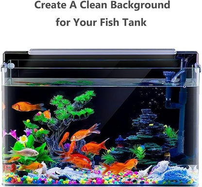 Aquarium Background Static Cling Black Fish Tank Background Wallpaper Fish Tank Backdrop Vinyl Aquarium Poster Background 32 x 18 in XCNO