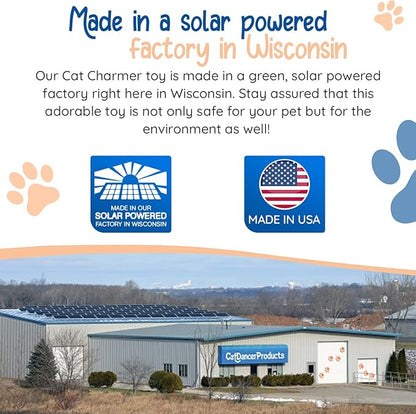 CAT DANCER Products Jungle Cat Charmer, Jungle Wand Toy for Kittens Training, Colorful Ribbon Cat Charmer, Interactive Catcher Wand for Cat Exercise (1 Pack, Multicolor) - PAWPICO