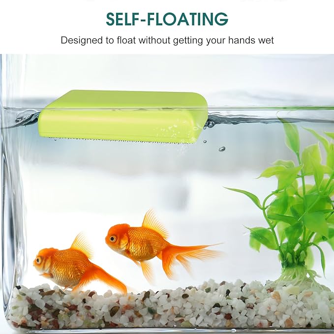KEDSUM Magnetic Aquarium Fish Tank Cleaner, Fish Tank Glass Cleaner, Floating Clean Brush with Handle Design (XL) KEDSUM