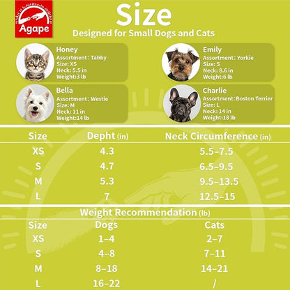 Agape Soft Dog Cone for Small Dogs & Cats, Comfy Dog Recovery Collar After Surgery, Adjustable E Collar Alternative to Stop Licking, Protective Elizabethan Collar for Pup&Kitty, Comfortable Dog Cones Agape