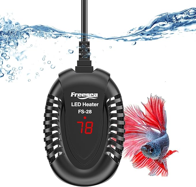 FREESEA Aquarium Fish Tank Heater: 75W Small Submersible Turtle Heater with Adjustable Temperature External Controller for Betta | Saltwater | Freshwater | 5-15 Gallon FREESEA
