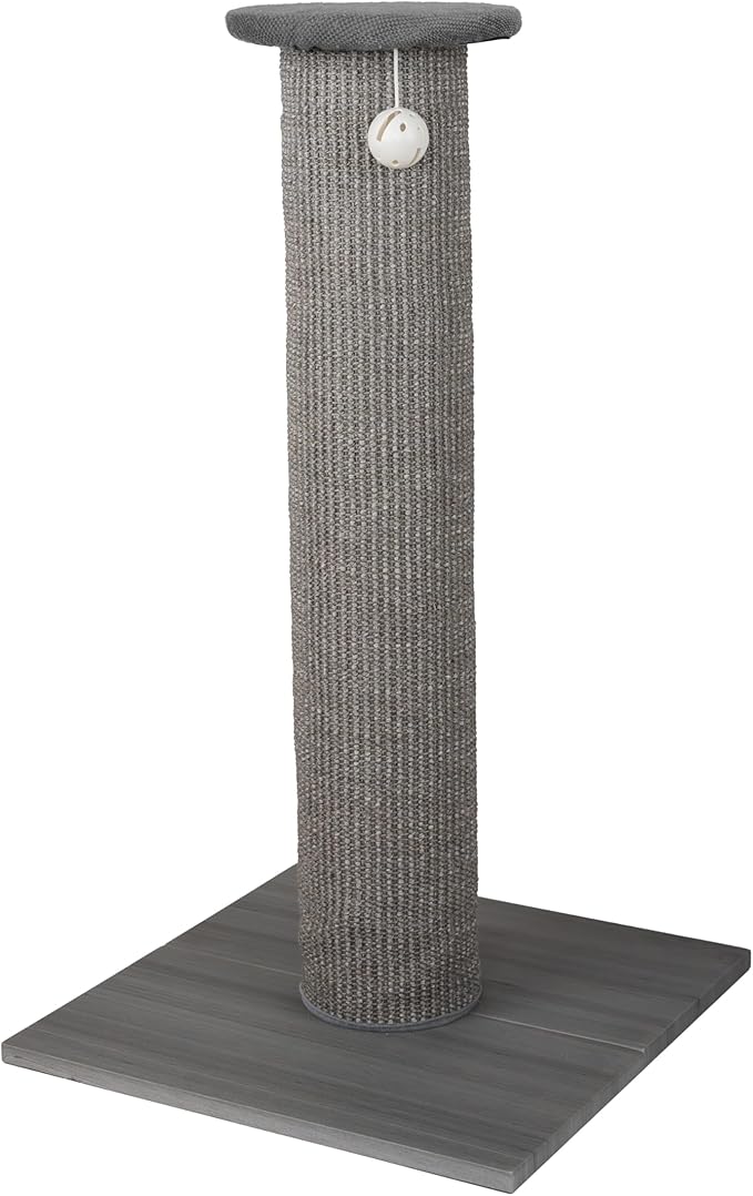 Kitty City Sisal Post Scratcher, Sisal Post (Gray) - PAWPICO