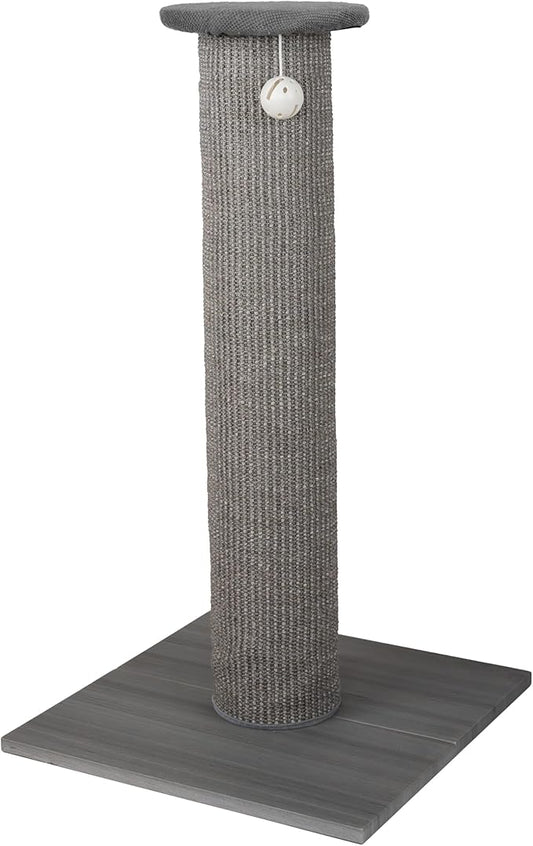 Kitty City Sisal Post Scratcher, Sisal Post (Gray) - PAWPICO