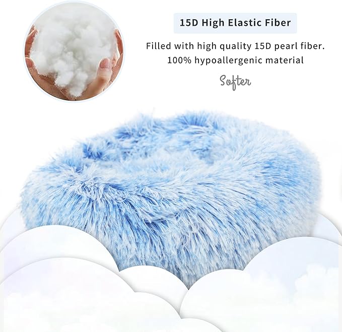 Hamster Bed Cute Blue and White Warm Cushion for Small Animal - Comfortable Sleep Mat Pad for Guinea Pigs/Hedgehog/Squirrel/Mice/Rats/Chinchilla Nest House 11.8 inch - PAWPICO