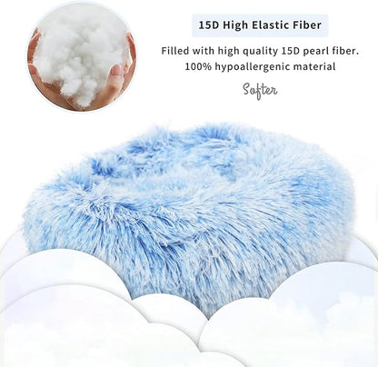 Hamster Bed Cute Blue and White Warm Cushion for Small Animal - Comfortable Sleep Mat Pad for Guinea Pigs/Hedgehog/Squirrel/Mice/Rats/Chinchilla Nest House 11.8 inch - PAWPICO