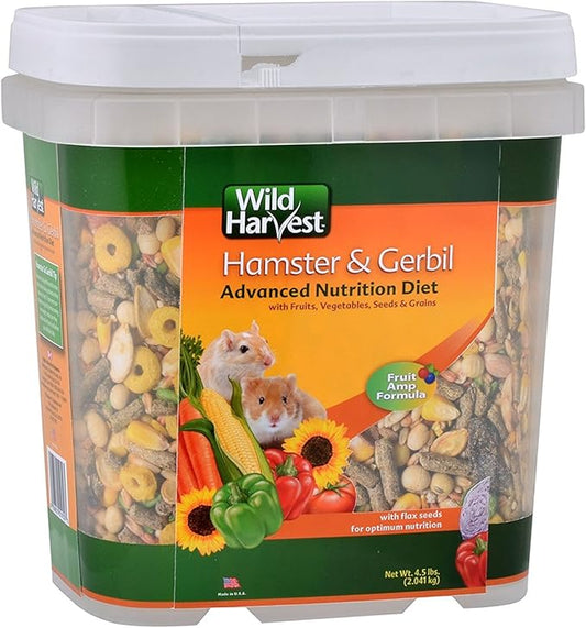 Wild Harvest WH-83543 Wild Harvest Advanced Nutrition Diet for Hamsters or Gerbils, 4.5-Pound Wild+Harvest