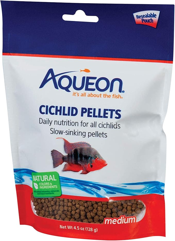 Aqueon Cichlid Food Medium 4.5 Ounces Aqueon