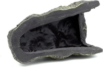 JIHAQUA Reptile Hide Medium Rock Snake Hide Cave Hideout Terrarium Habitat Decor Ornament Bearded Dragon Tank Accessories JIHAQUA