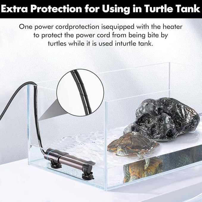 Orlushy 200W Submersible Aquarium Heater, Adjustable Fish Tank Heater with Digital Display External Controller, Overheat Protection and Free Thermometer for 20-40 Gallons Freshwater and Saltwater Tank Orlushy