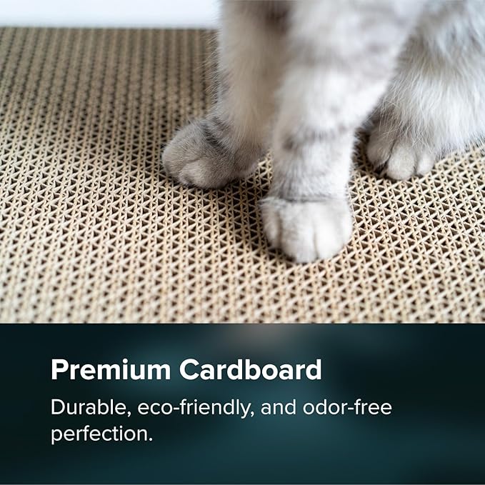 Cat Scratcher Tunnel, Cardboard cat House, Scratching Post for Indoor Cats, 360 Degree Comfort, Durable Design, Odor-Free, Easy Assembly, Perfect for Playful Kittens and Adult Cats, Espresso - PAWPICO