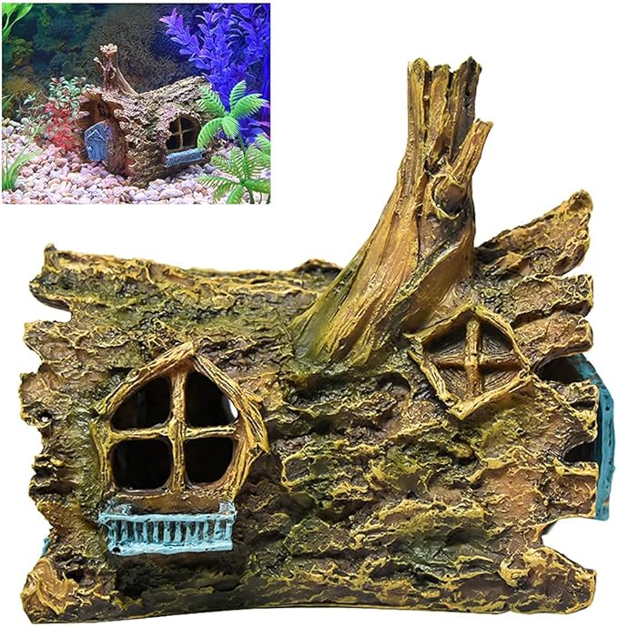 fazhongfa Fish Tank Decorations Betta House Hide Cave Aquarium Ornament Small and Medium Fish Accessories Fish Resin Toys Hideouts Aquarium Backgrounds fazhongfa