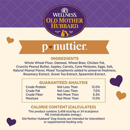Wellness Old Mother Hubbard Classic P-Nuttier Natural Dog Treats, Crunchy Oven-Baked Biscuits, Ideal for Training, Small Size, 20 ounce bag - PAWPICO
