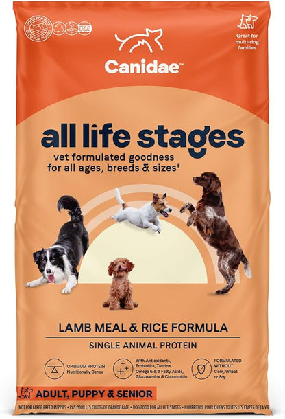 CANIDAE All Life Stages Lamb Meal & Rice Formula Dog Dry 27 Pound (Pack of 1) - PAWPICO