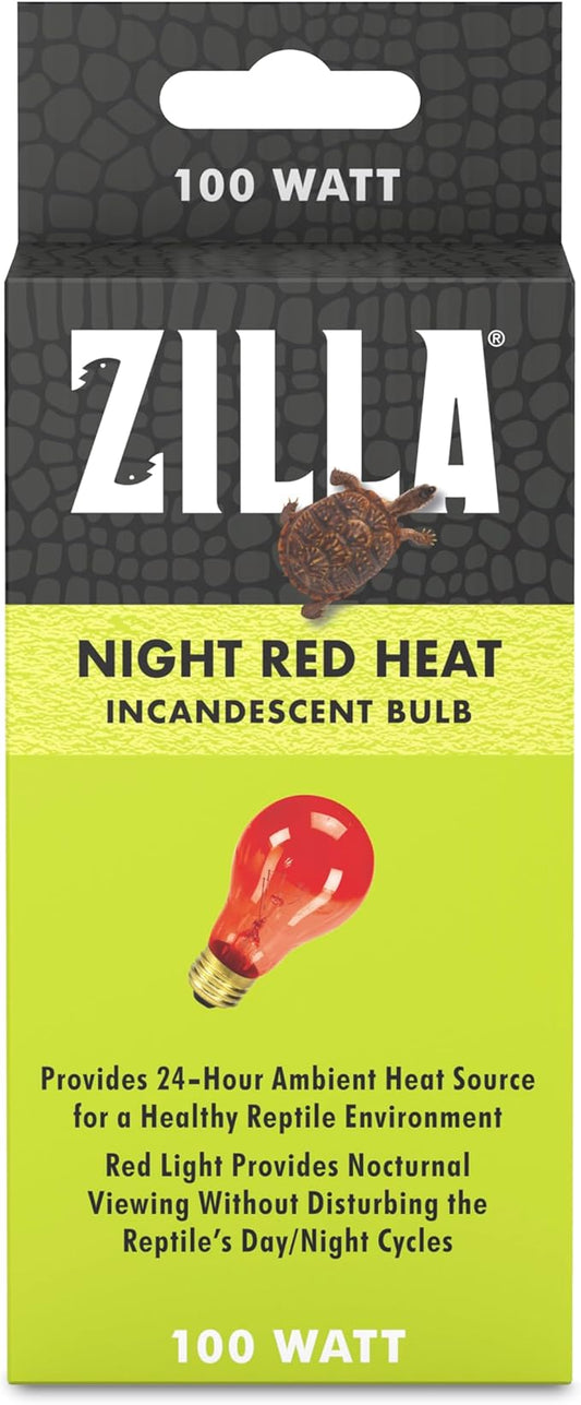 Zilla Incandescent Bulb, Night Red, Ideal for Nocturnal Reptile Species Zilla