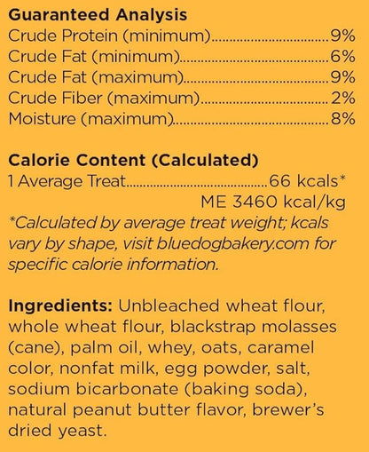 Blue Dog Bakery Natural Dog Treats, More Crunch Large, Peanut Butter, 18oz Box, 6 Boxes - PAWPICO