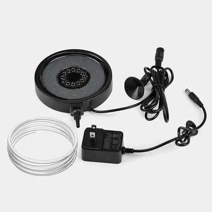 NICREW Multi-Colored Aquarium LED Bubbler Stone Disk, Fish Tank Bubbler with Auto Color Changing LEDs NICREW