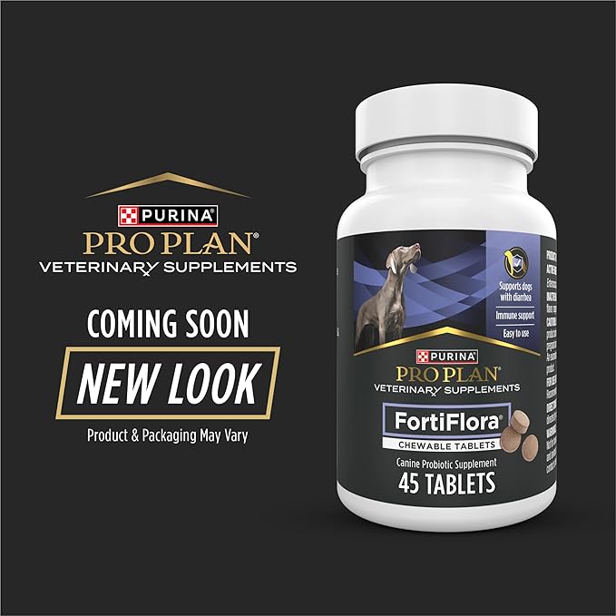 Purina Pro Plan Veterinary Supplements FortiFlora Chewable Dog Probiotic Supplement Tablets - 45 ct. Canister ProPlanVeterinaryDiets