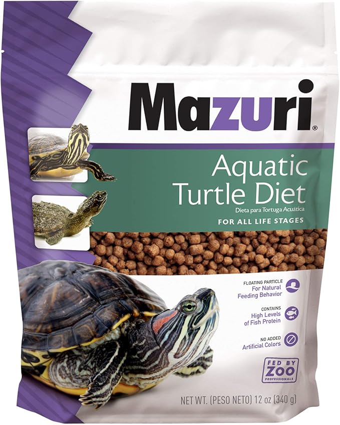 Mazuri | Nutritionally Complete Aquatic Turtle Food | Freshwater Formula - 12 Ounce (12 oz) Bag Mazuri