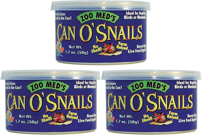 Zoo Med 3 Pack of Can O' Snails, 1.7 Ounces Each ZooMed