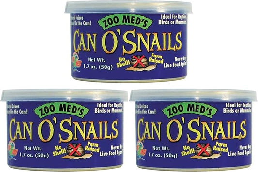 Zoo Med 3 Pack of Can O' Snails, 1.7 Ounces Each ZooMed