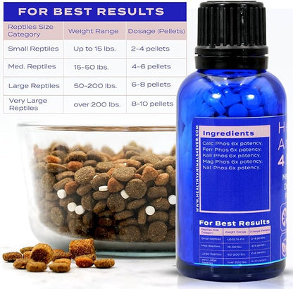HealthyAnimals4Ever Bone Support for Reptiles - Natural Calcium Balance & Bone Strength Formula - Supports Bone Health, Mobility & Vitality - 300 Count HealthyAnimals4ever