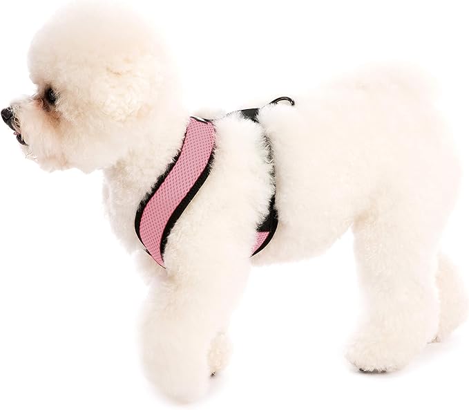 Gooby Comfort X Head in Harness - Pink, Small Harness Patented Choke-Free X Frame - Perfect on The Go Harness for Medium Dogs No Pull or Small Dogs for Indoor and Outdoor Use Gooby