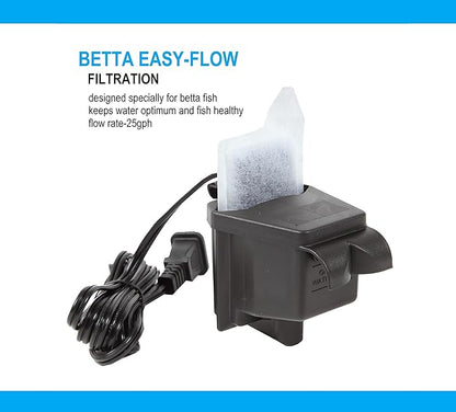 Koller Products AquaView 2-Gallon Aquarium Starter Kit with 7 Colors LED Light and Power Filter, Ideal for a Variety of Tropical Fish DISCOVERTHEEXCITINGWORLDOFKEEPINGTROPICALFISH