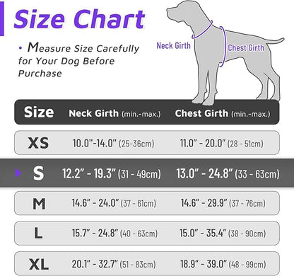 Eagloo Dog Harness for Large Dogs, No Pull Service Vest with Reflective Strips and Control Handle, Adjustable and Comfortable for Easy Walking, No Choke Harness with 2 Metal Rings, Purple & Green, S GoExplorewithEagloo