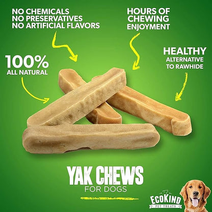EcoKind Premium Gold Monster Yak Cheese Himalayan Dog Chew, Dog Treats Large Breed, All Natural, High Protein, for Aggressive Chewers, XL - 3 Chews - PAWPICO